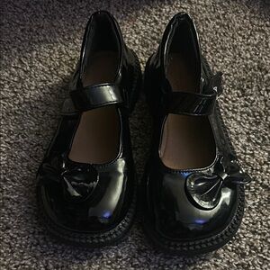 Black Kids Dress Shoes